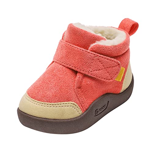 FGUUTYM Baby Sneaker Jungen 20, Warm Gefüttert Anti-Rutsch Flats Winterschuhe Kleinkind Mädchen Weiche Sohle Baumwolleschuhe Baby Schuhe Erste Schuhe Kleinkind Babyschuhe Krabbelschuhe Walikingschuhe von FGUUTYM