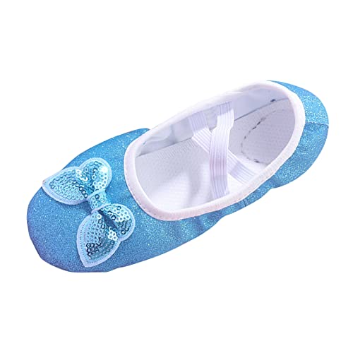 FGUUTYM Ballettschuhe Mädchen Balettschlappen Kinder Tanzschuhe,Ballett Trainings Schläppchen für Kinder Ballettschuhe Satin Geteilte Ledersohle Tanzschuhe Ballettschläppchen für Mädchen Yogaschuhe von FGUUTYM