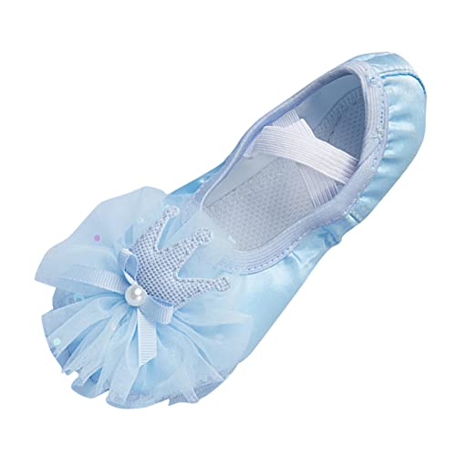 FGUUTYM Ballettschuhe Mädchen Balettschlappen Kinder Tanzschuhe,Ballett Trainings Schläppchen für Kinder Ballettschuhe Satin Geteilte Ledersohle Tanzschuhe Ballettschläppchen für Mädchen Yogaschuhe von FGUUTYM