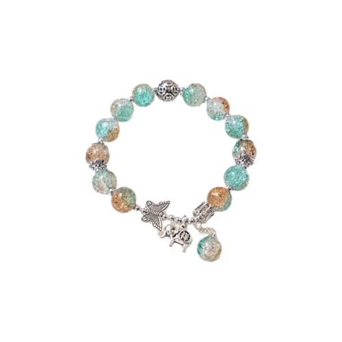 FGUUTYM Beaded Bracelets For Women Glass Beads Bracelet Butterfly Charm Butterfly For Women Wikinger Armreif Silber von FGUUTYM