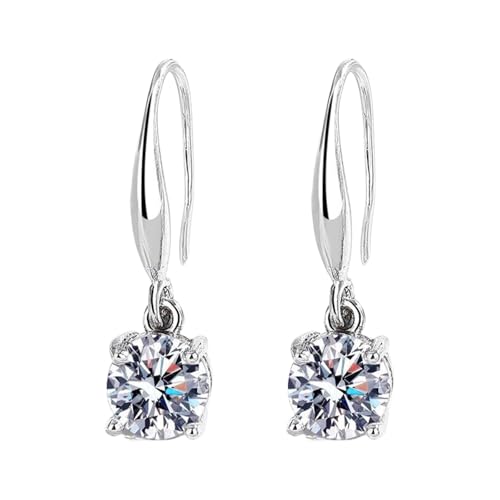 FGUUTYM Beliebte Stil farbige einfache und vielseitige trendige Zirkon Ohrringe Temperament Ohrringe für Frauen Witzige von FGUUTYM