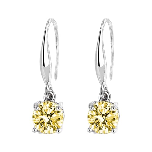 FGUUTYM Beliebte Stil farbige einfache und vielseitige trendige Zirkon Ohrringe Temperament Ohrringe für Frauen Witzige von FGUUTYM