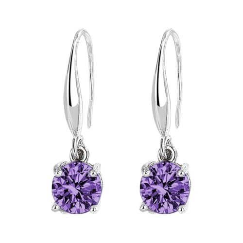 FGUUTYM Beliebte Stil farbige einfache und vielseitige trendige Zirkon Ohrringe Temperament Ohrringe für Frauen Witzige von FGUUTYM