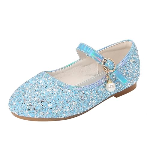 FGUUTYM Bling Prinzessin Schuhe Mädchen Elegant Mädchen High Heel Kleid Schuhe Gymnastik Yoga Schuhe Ballerina-Schuhe Kinder Tanzschuhe für Mädchen Perle-Glitzerschuhe rutschfest Kleinkindschuhe von FGUUTYM