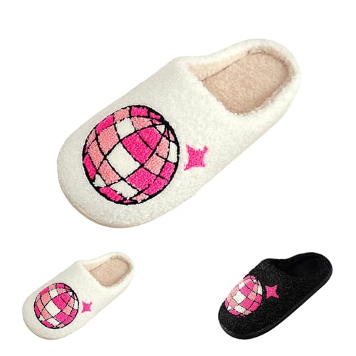 FGUUTYM Damen-Hausschuhe Plüsch Winter Wärme Pantoffeln Memory Foam Hauspantoffeln Home Slippers Niedliche Comfy Fluffy Schlappen Gefütterte Flauschige Pantoletten Weiche Flache Hausschlappen von FGUUTYM