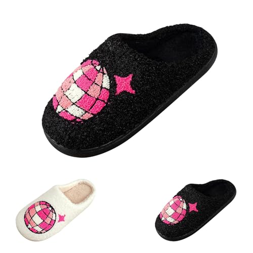 FGUUTYM Damen-Hausschuhe Plüsch Winter Wärme Pantoffeln Memory Foam Hauspantoffeln Home Slippers Niedliche Comfy Fluffy Schlappen Gefütterte Flauschige Pantoletten Weiche Flache Hausschlappen von FGUUTYM