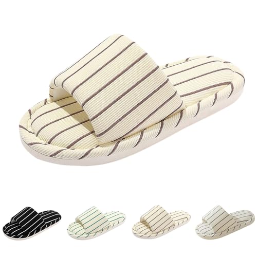 FGUUTYM Damen Hausschuhe Winter Filzpantoffeln Herren Flauschige Anti-Rutsch Pantoletten Plüsch Kuschelige Schlappen Home Silent Slides Offene Zehen Schlafzimmerpantoffeln Outdoor Indoor Slippers von FGUUTYM