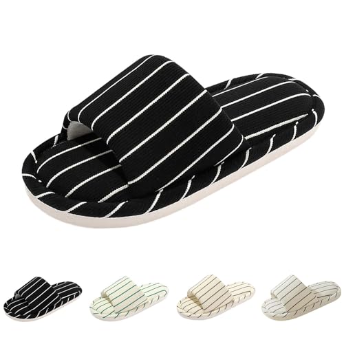 FGUUTYM Damen Hausschuhe Winter Filzpantoffeln Herren Flauschige Anti-Rutsch Pantoletten Plüsch Kuschelige Schlappen Home Silent Slides Offene Zehen Schlafzimmerpantoffeln Outdoor Indoor Slippers von FGUUTYM