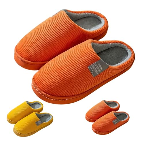 FGUUTYM Damen Herren Hausschuhe Winter Warme Pantoffeln Weiche Bequeme Plüsch Slippers Rutschfeste Unisex Slip-On Pantoletten Memory Foam Superweich Schlappen Breite Füße Flauschige Filzpantoffeln von FGUUTYM