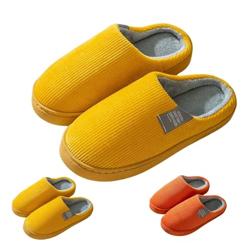 FGUUTYM Damen Herren Hausschuhe Winter Warme Pantoffeln Weiche Bequeme Plüsch Slippers Rutschfeste Unisex Slip-On Pantoletten Memory Foam Superweich Schlappen Breite Füße Flauschige Filzpantoffeln von FGUUTYM