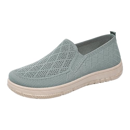FGUUTYM Damen Loafers Slip-On Halbschuhe Mesh Slipper Flache Schuhe Mokassin Ohne Schnürsenkel Outdoorschuhe Casual Komfortsohle Leichte Freizeitschuhe Wanderschuhe Walkingschuhe Stoffschuhe von FGUUTYM