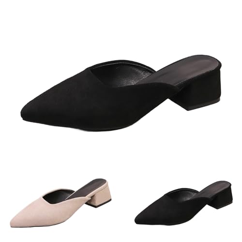FGUUTYM Damen Sandalen & Sandaletten Mit Absatz Modische High Heels Slipper Pantoletten Spitzer Zehenpartie Und V-Form Schlupf-Clogs Hausschuhe Slip On Wedges Slides Elegant Kleid Schuhe FGUUTYM Damen Sandalen & Sandaletten Mit Absatz Modische High Heels Slipper Pantoletten Spitzer Zehenpartie Und V-Form Schlupf-Clogs Hausschuhe Slip On Wedges Slides Elegant Kleid Schuhe von FGUUTYM