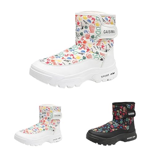 FGUUTYM Damen Schneestiefel Winterstiefel Winter Schuhe mit Warmfutter Schneestiefel Wasserdicht Verschleißfest Thermostiefel Plus Samt Komfort Wanderstiefel Geeignet Winter Und Für Die Schneesaison von FGUUTYM