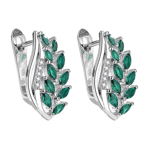 FGUUTYM Earring Hoop Stud Drop & Dangle Women Faux Multicolor Cubic Zirconia Ear Stud Earrings Jewelry For Women Birthday Christmas Friends Männer Schwarze Ohrringe (GD1, One Size) von FGUUTYM