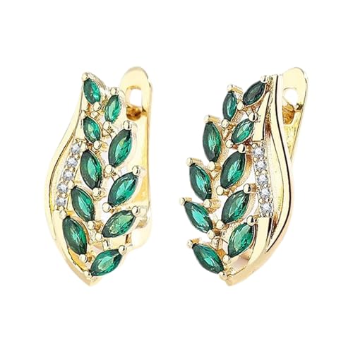 FGUUTYM Earring Hoop Stud Drop & Dangle Women Faux Multicolor Cubic Zirconia Ear Stud Earrings Jewelry For Women Birthday Christmas Friends Männer Schwarze Ohrringe (GD2, One Size) von FGUUTYM