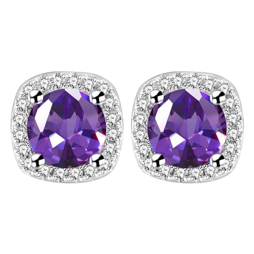 FGUUTYM Earrings Studs CZ Stud 10MM Square Round Teardrop Heart Earrings For Women Rohlinge Für Ohrringe FGUUTYM Earrings Studs CZ Stud 10MM Square Round Teardrop Heart Earrings For Women Rohlinge Für Ohrringe von FGUUTYM