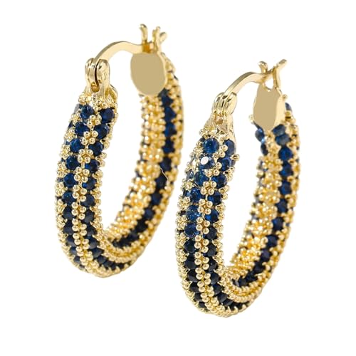 FGUUTYM Europa und die Vereinigten Staaten Temperament einfache Art und bunte Kreis Ohrringe Ohr Schnalle Set Zirkonia Wind Ohrringe Ernstes Design von FGUUTYM