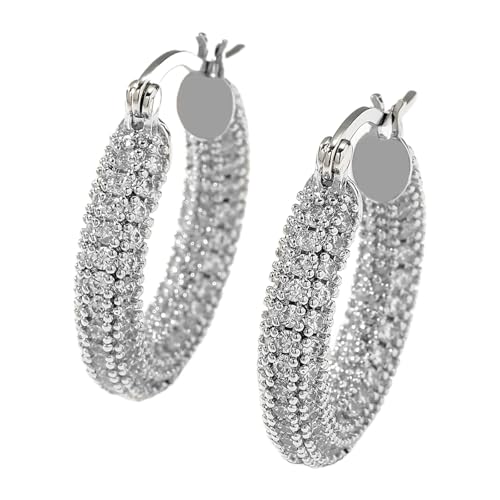 FGUUTYM Europa und die Vereinigten Staaten Temperament einfache Art und bunte Kreis Ohrringe Ohr Schnalle Set Zirkonia Wind Ohrringe Ernstes Design von FGUUTYM