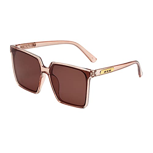 FGUUTYM Fensterglasbrille quadratische polarisierte Sonnenbrille Retro Trendy Sunnies Eyewear Brille Sportschützen (Coffee, One Size) von FGUUTYM