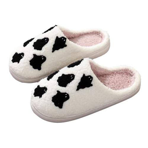 FGUUTYM Filzhausschuhe Für Damen Herren Halloween Winter Plüsch Hausschuhe Ultraweiche Memory Foam Pantoffeln Warme Bequeme Flauschige Filzpantoffeln Anti Rutsch Unisex Slippers Hausschlappen von FGUUTYM