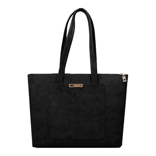 FGUUTYM Frosted Large Capacity Leisure Bag Tote Bag Lazy Tote Bag. Fashion Personality Underarm Bag Retro Simple Shoulder Bag For Women Henkel Für Taschen Kurz (Black, One Size) von FGUUTYM