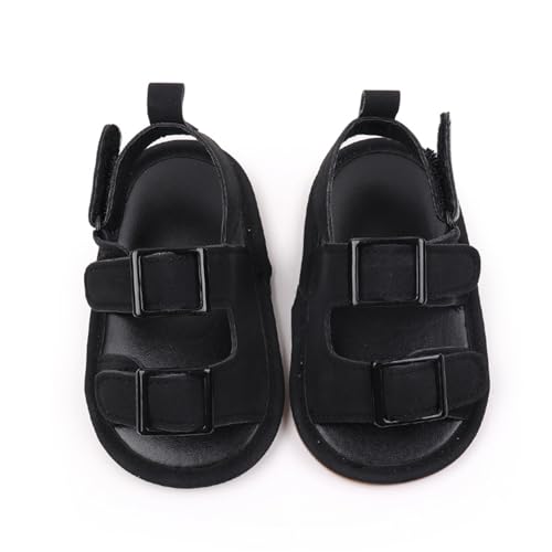 FGUUTYM Frühling Zehe einfarbig Schleife Freizeitschuhe Kindersandale (Black, 22 Infant) von FGUUTYM