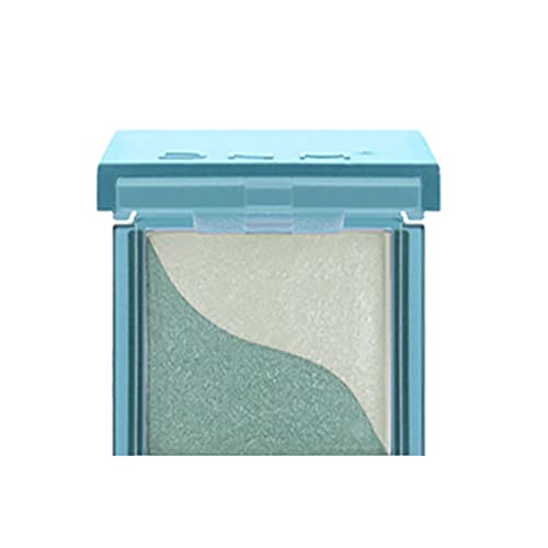 FGUUTYM Glasierte leichte zweifarbige faule Lidschattenplatte einfache wasserdichte Anfänger anhaltende Farbwiedergabe Lidschatten ohne Make-up Lidschatten Glitzer Pulver (I, One Size) von FGUUTYM