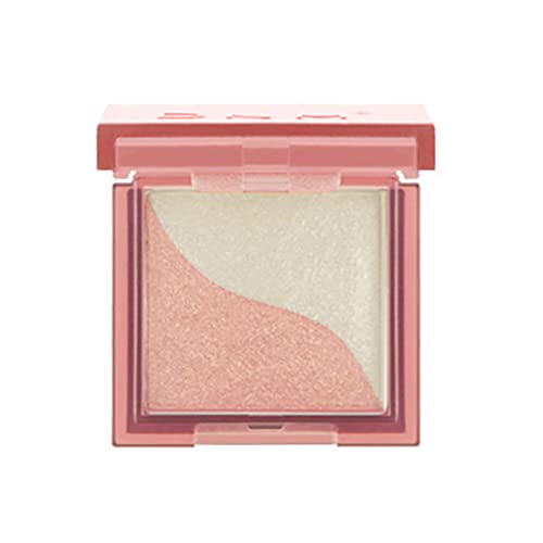 FGUUTYM Glasierte leichte zweifarbige faule Lidschattenplatte einfache wasserdichte Anfänger anhaltende Farbwiedergabe Lidschatten ohne Make-up Lidschatten Glitzer Pulver (Q, One Size) von FGUUTYM