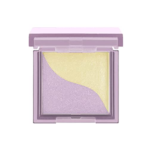FGUUTYM Glasierte leichte zweifarbige faule Lidschattenplatte einfache wasserdichte Anfänger anhaltende Farbwiedergabe Lidschatten ohne Make-up Lidschatten Glitzer Pulver (R, One Size) von FGUUTYM