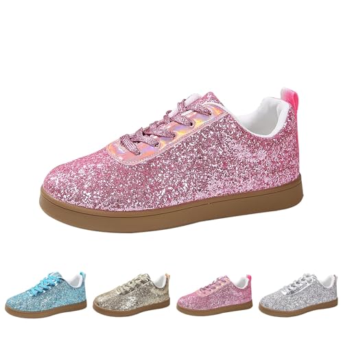 FGUUTYM Glitzer Schuhe Sportschuhe Für Damen Glitzernd, Elegant, Hochzeits-Sneaker Partyschuh Slip On Sport Training Schnüren Straßenlaufschuhe Walkingschuhe Komfortable Tennisschuhe von FGUUTYM