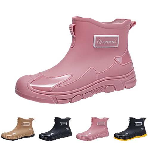 FGUUTYM Gummistiefel Herren Halbhoch Regenstiefel Regenschuhe Kurz Rain Boots Wasserdicht Stiefeletten Schlupfstiefel Gummistiefeletten Sicherheitsstiefel Gartenschuhe Arbeitsschuhe Garten Stiefel von FGUUTYM