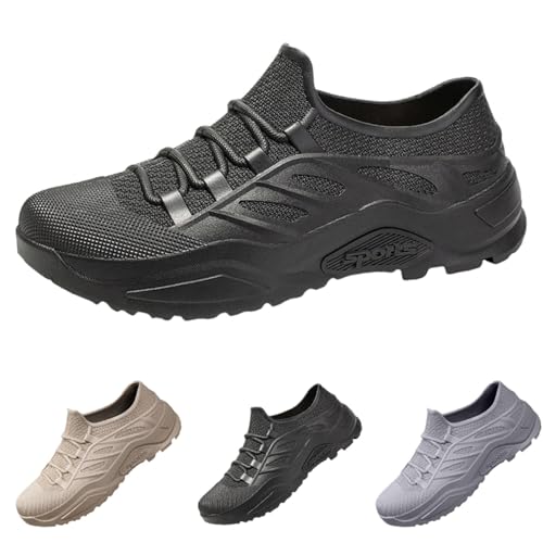 FGUUTYM Gummistiefel Herren Kurze Wasserdicht Rutschfest Boots Abriebfest Arbeitsschuhe Bequem Gummischuhe Verschleißfest Kurzschaft Stiefel Weich Anti-Rutsch Gartenschuhe Kurzstiefel von FGUUTYM