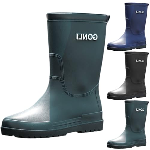 FGUUTYM Gummistiefel Herren Wasserdicht Regenstiefel Halbstiefel Rain Boots Arbeitsschuhe Schlupfstiefel Gummistiefeletten Berufsschuhe Regenschuhe Garten Stiefel Stiefeletten Sicherheitsstiefel von FGUUTYM
