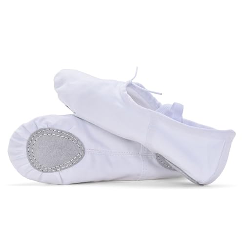 FGUUTYM Gymnastikschuhe Rutschfeste Weichen Sohlen Ballettschuhe Ballerinas Mädchen Geteilter Sohle Gymnastikschuhe für Kleinkind Gymnastik Yoga Schuhe Rutschfest Kleinkindschuhe Kinder Tanzschuhe von FGUUTYM