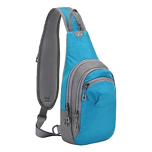 FGUUTYM Haken Für Taschen Herren- und Damen-Outdoor-Umhängetasche mit Reißverschluss, Umhängetasche, Radfahren, Sporttasche, Bergsteigen, Reisen, kleiner Rucksack Leggings (Z1-BU1, One Size) von FGUUTYM