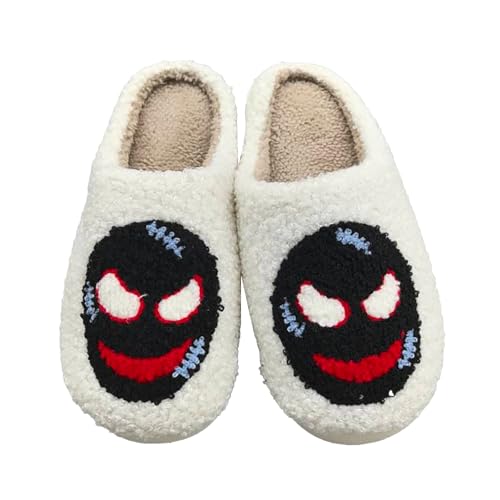 FGUUTYM Halloween Pantoffel & Hausschuhe Herren Damen Winter Warm Pantoletten Plüsch Gefütterte Filzpantoffeln Superweich Memory Foam Schlappen Flauschige Winterschuhe Süße Slippers Hauspantoffeln von FGUUTYM