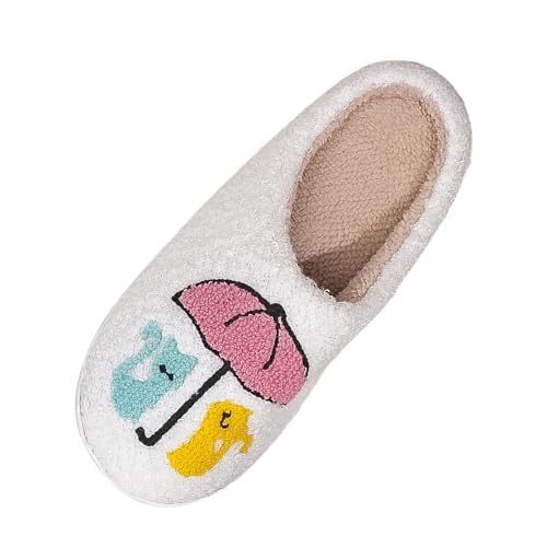 FGUUTYM Hausschuhe Damen Herren Halloween Weiche Bequeme Filzpantoffeln Niedliche Cartoon Tiere Pantoffeln Winter Warme Plüsch Filzpantoffeln Kuschelige Schlappen Leichte Rutschfeste Slippers von FGUUTYM