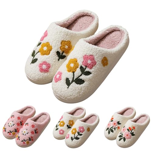 FGUUTYM Hausschuhe Damen Herren Halloween Weiche Bequeme Filzpantoffeln Niedliche Cartoon Tiere Pantoffeln Winter Warme Plüsch Filzpantoffeln Kuschelige Schlappen Leichte Rutschfeste Slippers von FGUUTYM