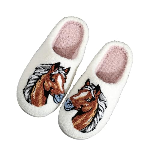 FGUUTYM Hausschuhe Damen Herren Plüsch Warme Pantoffeln Winter Drinnen Flauschige Filzpantoffeln Cartoon-Tier Slippers Memory Foam Haushausschuhe Weiche Rutschfest Plüschhausschuh Gästehausschuhe von FGUUTYM