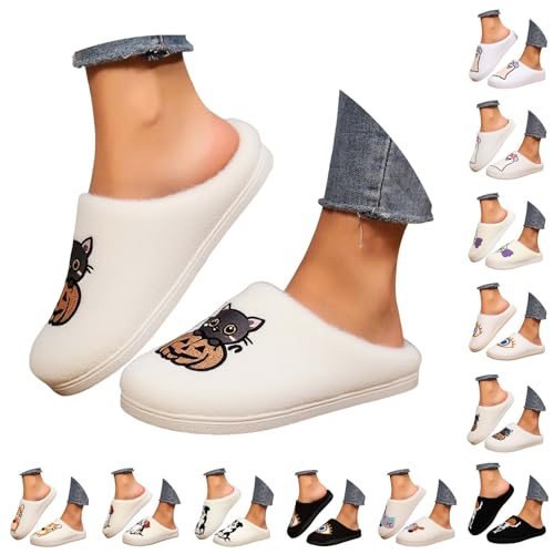 FGUUTYM Hausschuhe Damen Herren Winter Plüsch Pantoffeln Unisex Bequeme Warme Filzpantoffeln Flauschige Rutschfest Slippers Filzhausschuhe Gemütliche Winterschuhe Für Drinnen Und Draußen 36-44EU von FGUUTYM