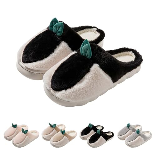 FGUUTYM Hausschuhe Damen Herren Winter Plüsch Pantoffeln Warme Bequeme Flauschige Filzpantoffeln Ultraweiche Memory Foam Anti Rutsch Filzhausschuhe Unisex Slippers Hausschlappen Für Innen Außen von FGUUTYM