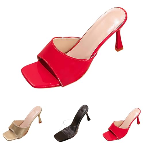 FGUUTYM Hausschuhe Damen High Heel Mit Stiletto Absatz Frauen Flach Hausschuhe Slip On Pantoletten Square Toe Open Hochzeit Schlappen Hoch Sommer Lustig Elegant Slipper Sommerschuhe Slides FGUUTYM Hausschuhe Damen High Heel Mit Stiletto Absatz Frauen Flach Hausschuhe Slip On Pantoletten Square Toe Open Hochzeit Schlappen Hoch Sommer Lustig Elegant Slipper Sommerschuhe Slides von FGUUTYM