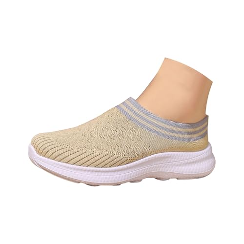 FGUUTYM Hausschuhe Damen Mit Luftkissen Orthopädische Schuhe Hinten Offen Diabetiker Wanderschuhe Slip On Pantoffeln Leichte Atmungsaktiv Air Cushion Walking Outdoor-Walkingschuhe Freizeitschuhe von FGUUTYM