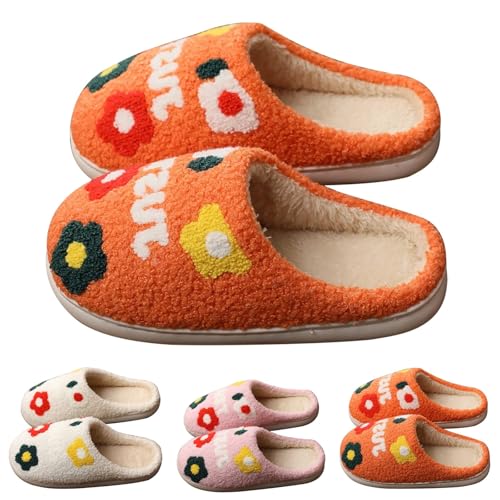FGUUTYM Hausschuhe Damen Pantoffeln Winter Drinnen Herren Plüsch Warme Flauschige Filzpantoffeln Memory Foam Haushausschuhe Weiche Plüschhausschuh Gästehausschuhe Flauschige Slippers Schlappen von FGUUTYM
