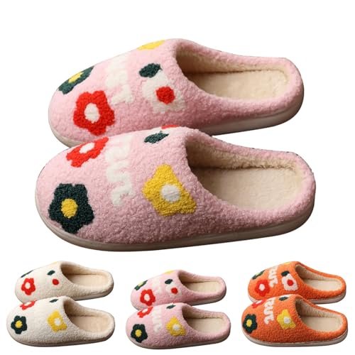 FGUUTYM Hausschuhe Damen Pantoffeln Winter Drinnen Herren Plüsch Warme Flauschige Filzpantoffeln Memory Foam Haushausschuhe Weiche Plüschhausschuh Gästehausschuhe Flauschige Slippers Schlappen von FGUUTYM