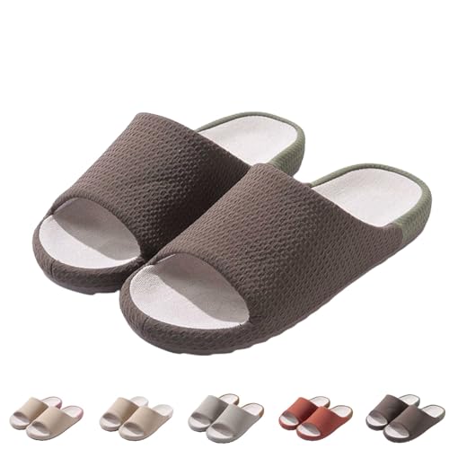 FGUUTYM Hausschuhe Herren Damen Reiseschlappen für Geschäftsreisen Bequeme Schlafzimmerpantoffeln Rutschfester Memory Foam Pantoffeln Winter Home Silent Hausschlappen Waschbare Slippers von FGUUTYM