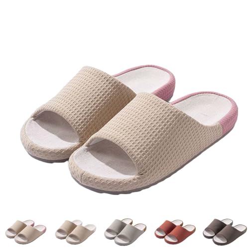 FGUUTYM Hausschuhe Herren Damen Reiseschlappen für Geschäftsreisen Bequeme Schlafzimmerpantoffeln Rutschfester Memory Foam Pantoffeln Winter Home Silent Hausschlappen Waschbare Slippers von FGUUTYM