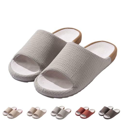 FGUUTYM Hausschuhe Herren Damen Reiseschlappen für Geschäftsreisen Bequeme Schlafzimmerpantoffeln Rutschfester Memory Foam Pantoffeln Winter Home Silent Hausschlappen Waschbare Slippers von FGUUTYM