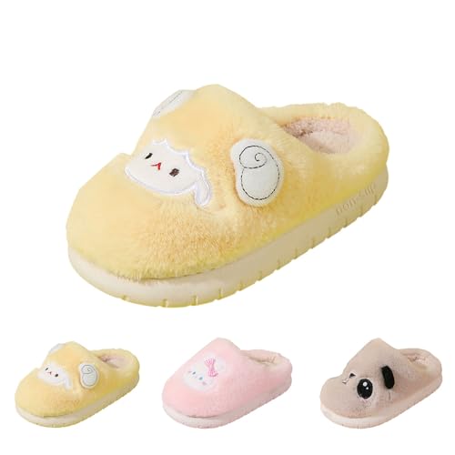 FGUUTYM Hausschuhe Mädchen Jungen Plüsch Baumwolle Filzpantoffeln Winter Warme Fuzzy Pantoffeln Indoor Niedlich Bären Design Bequeme Schuhe Kinder Home Slippers Für Kleinkinder Kinder Winterschuhe von FGUUTYM