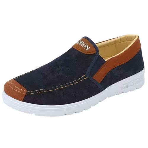 FGUUTYM Herren Mokassins EU38-48, Klassische Slipper Flache Lederschuhe Slip On Loafer Atmungsaktiv Leichte Weiche Sohle Schuhe Halbschuhe Business-Schuhe Bootsschuhe Freizeitschuhe Fahrenschuhe von FGUUTYM